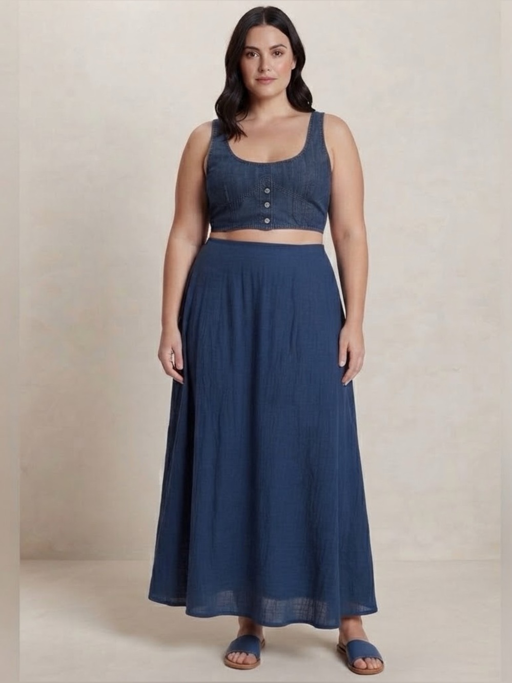 Banana Republic Cropped Denim Corset New With Tags Size 14